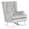Nursery Collective Nursing Rocking Chair-Quiet Grey/White Legs (NEW)