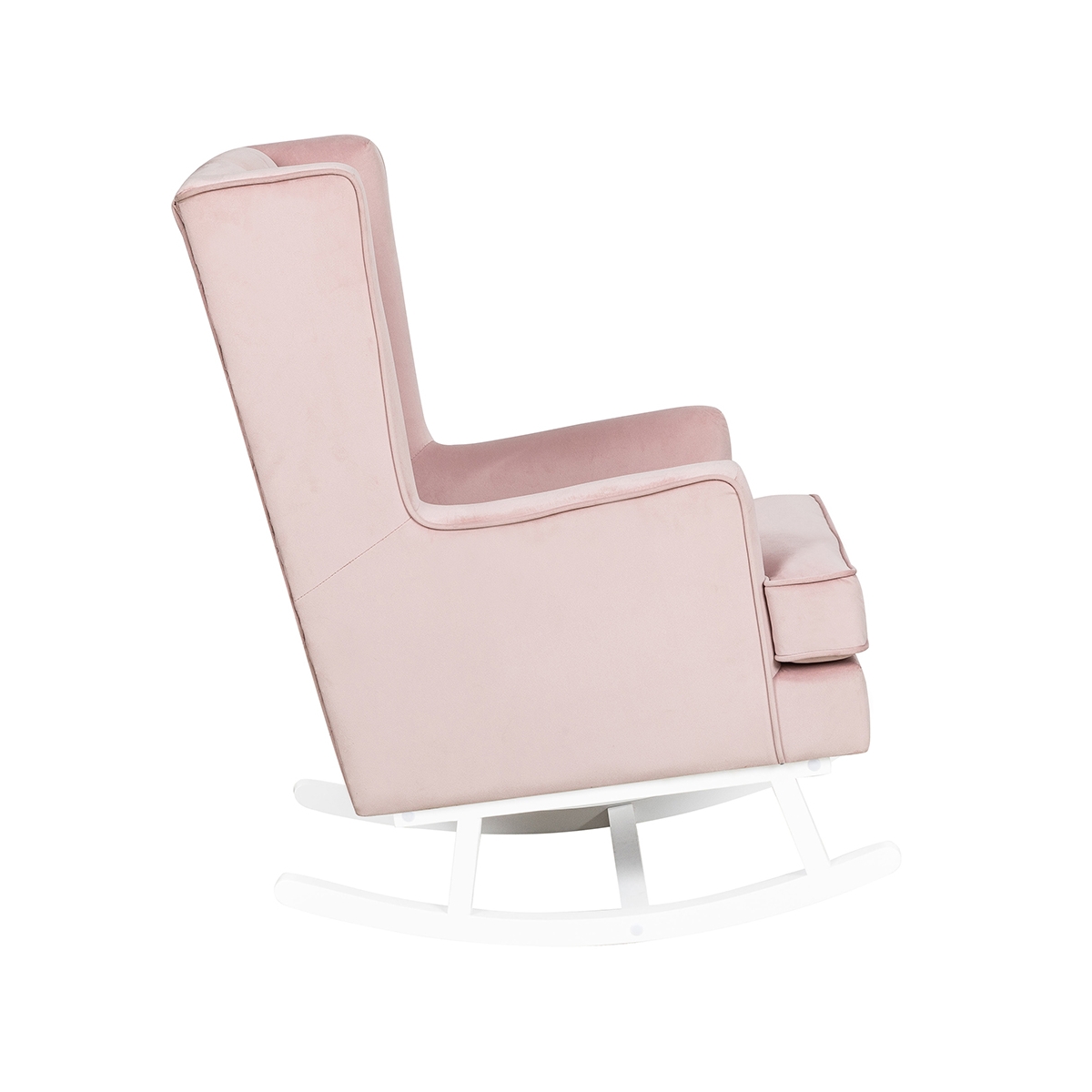 Nursery Collective Nursing Rocking, Pink White Rocker Chair