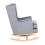 Convertible Nursing Rocking Chair-Midnight Grey/Natural Legs (NEW)