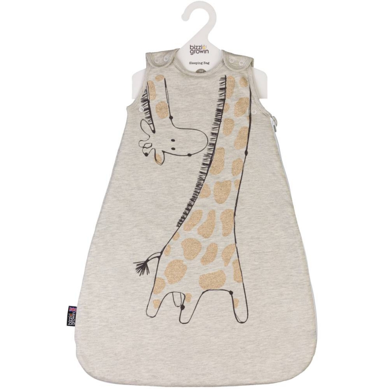 Bizzi Growin 2.5 Tog Sleeping Bag 0-6 Months-Giraffe (NEW)