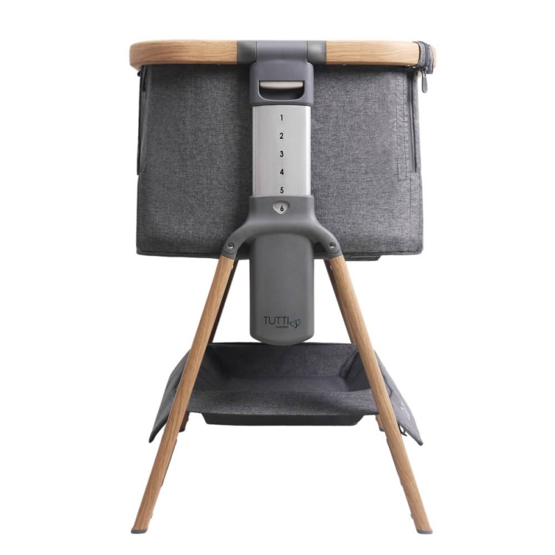 Tutti Bambini CoZee AIR Bedside CribOak/Sterling Silver