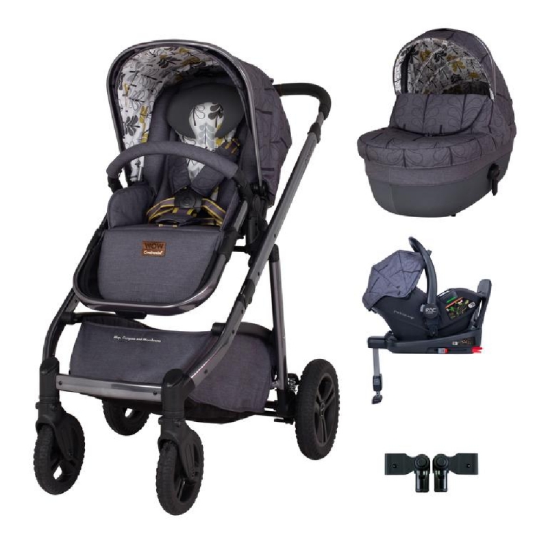 Cosatto Wow Continental Travel System & Base Bundle-Fika Forest (Exclusive To Kiddies Kingdom)