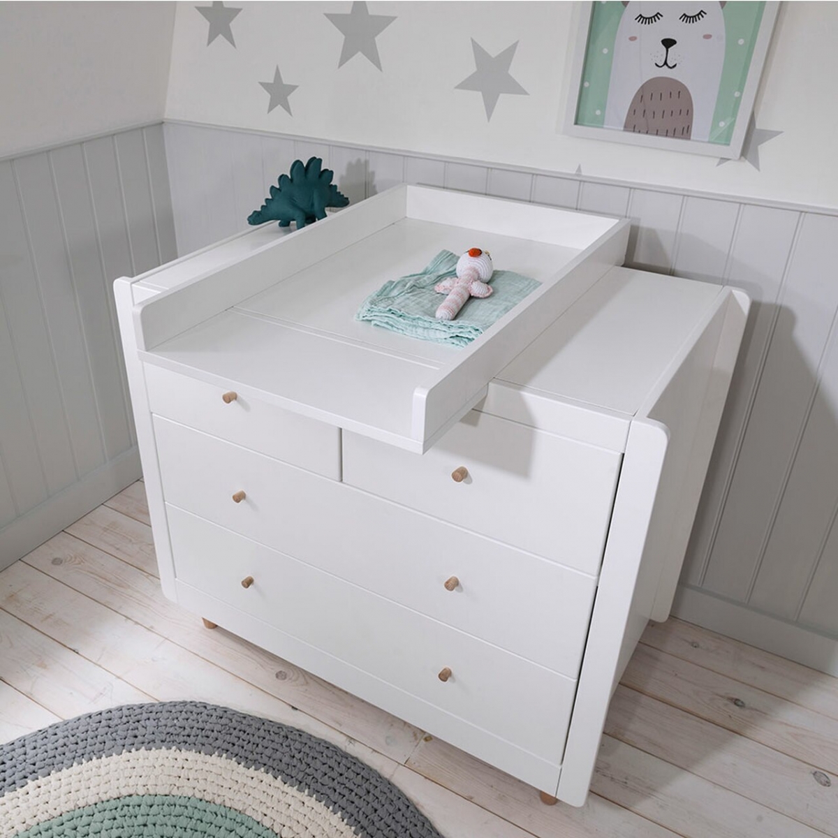 beech changing table