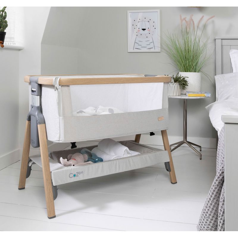 Tutti Bambini CoZee Bedside CribOak/Silver