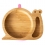 eco rascals Snail Shaped Bamboo Plate-Pink (2021)