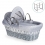 Clair De Lune Dimple Grey Wicker Moses Basket & Stand-Grey
