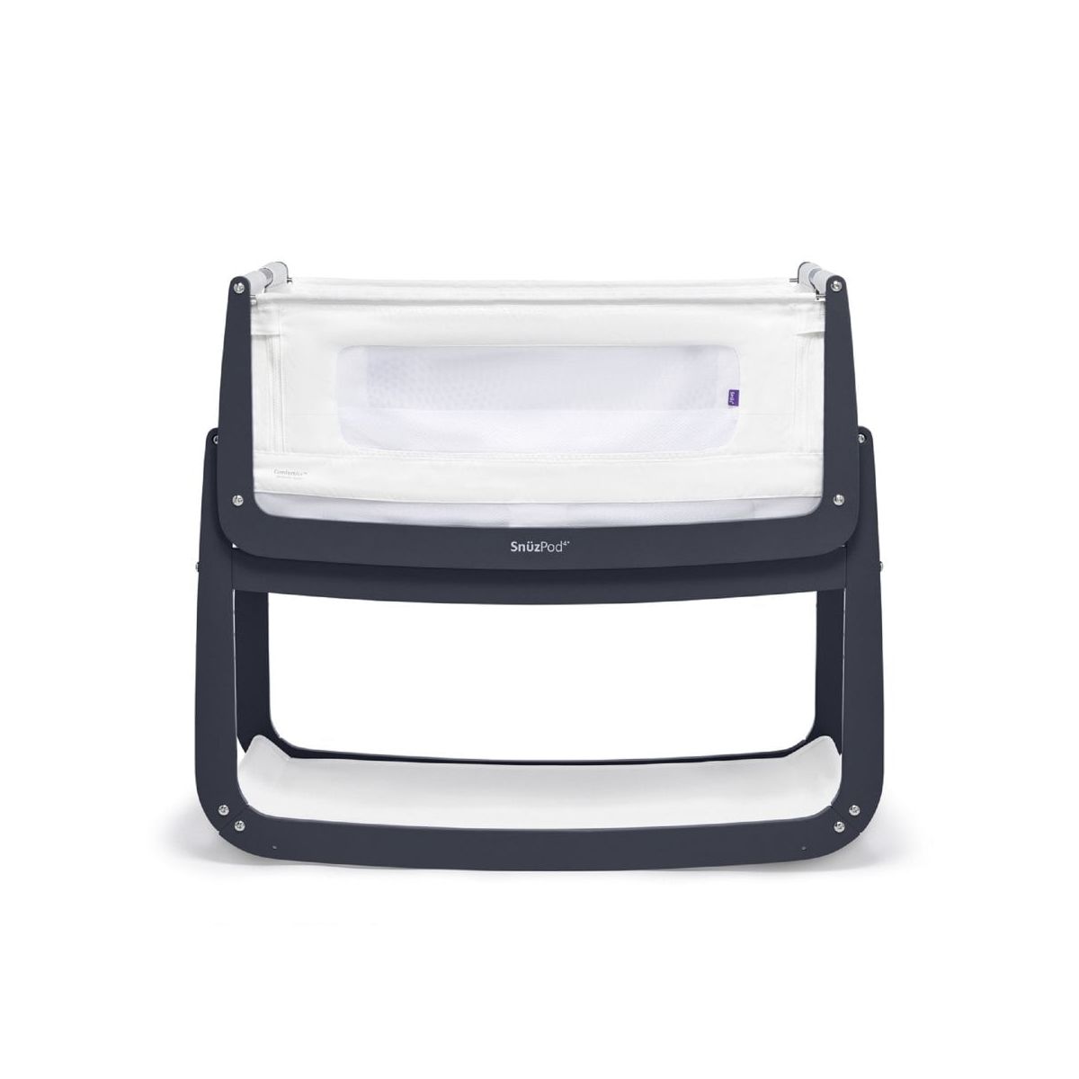 SnuzPod4 Bedside Crib with Mattress-Navy