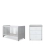 Ickle Bubba Pembrey 2 Piece Furniture Set-Ash Grey & White