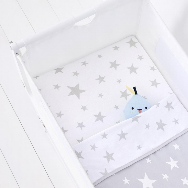 Snuz Crib 2 Pack Fitted Sheets-Star