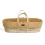 The Little Green Sheep Natural Quilted Moses Basket & Mattress-Dove Rice
