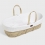 The Little Green Sheep Organic Knitted Moses Basket & Mattress-White