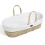 The Little Green Sheep Organic Knitted Moses Basket & Mattress-White