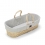 The Little Green Sheep Natural Knitted Moses Basket and Stand Bundle-Dove