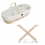 The Little Green Sheep Natural Quilted Moses Basket & Stand Bundle-Printed Dove