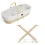 The Little Green Sheep Natural Quilted Moses Basket & Stand Bundle-Printed Dove