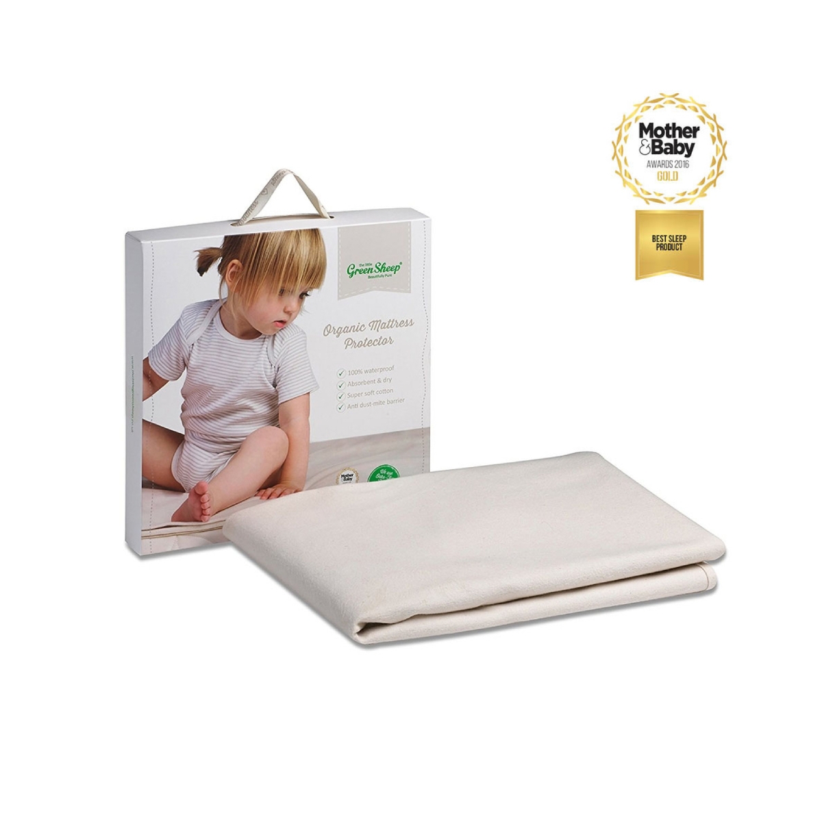 The Little Green Sheep Waterproof Cot Bed Mattress Protector