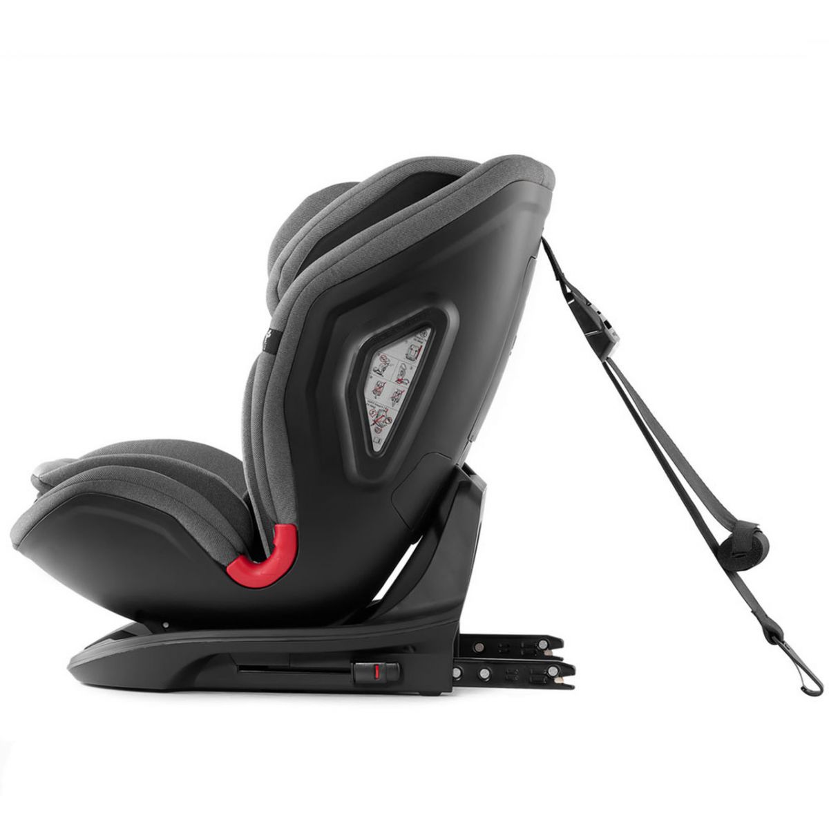 Kinderkraft 2021 Group 1/2/3 Car Seat with ISOFIX BaseRocket Grey