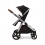 Ickle bubba Eclipse I-Size Travel System with Mercury Car Seat and Isofix Base-Chrome/Jet Black/Tan
