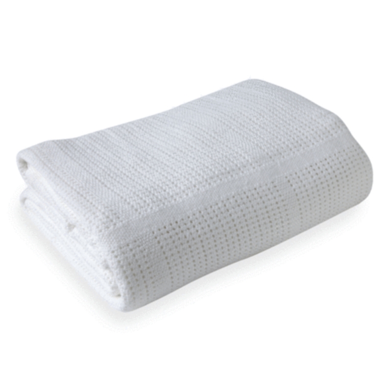 Clair De Lune Soft Cotton Cellular Cot Blanket-Grey