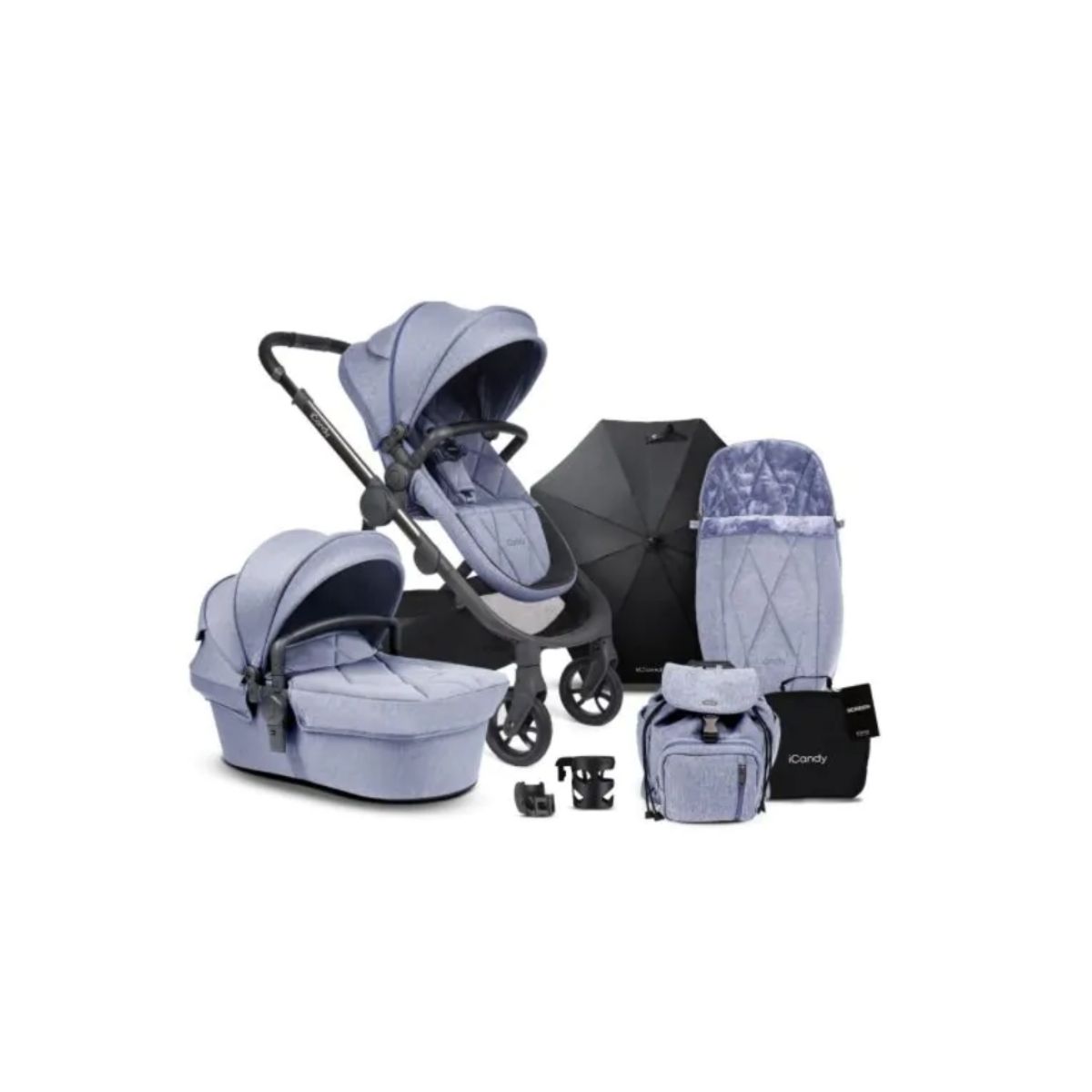 iCandy Orange Pushchair and Carrycot Complete Bundle
