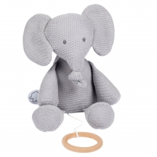 Nattou Tembo-Cotton Elephant Cuddly Knitted Grey