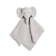 Nattou Tembo-Cotton Elephant Doudou 30cm Knitted Grey