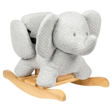 Nattou Tembo Cotton Elephant Rocker - Grey