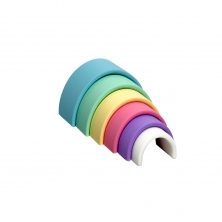 Dena Silicone 6 Piece Toy-My First Rainbow Pastel