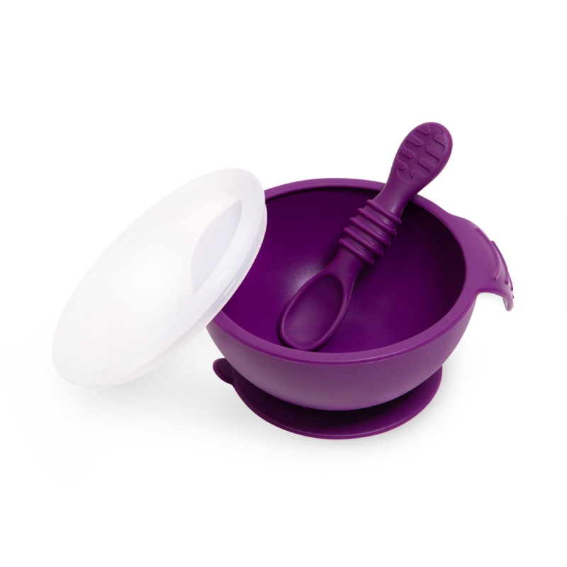 Bumkins First Feeding Set-Bowl With Spoon And Lid-Pineapple