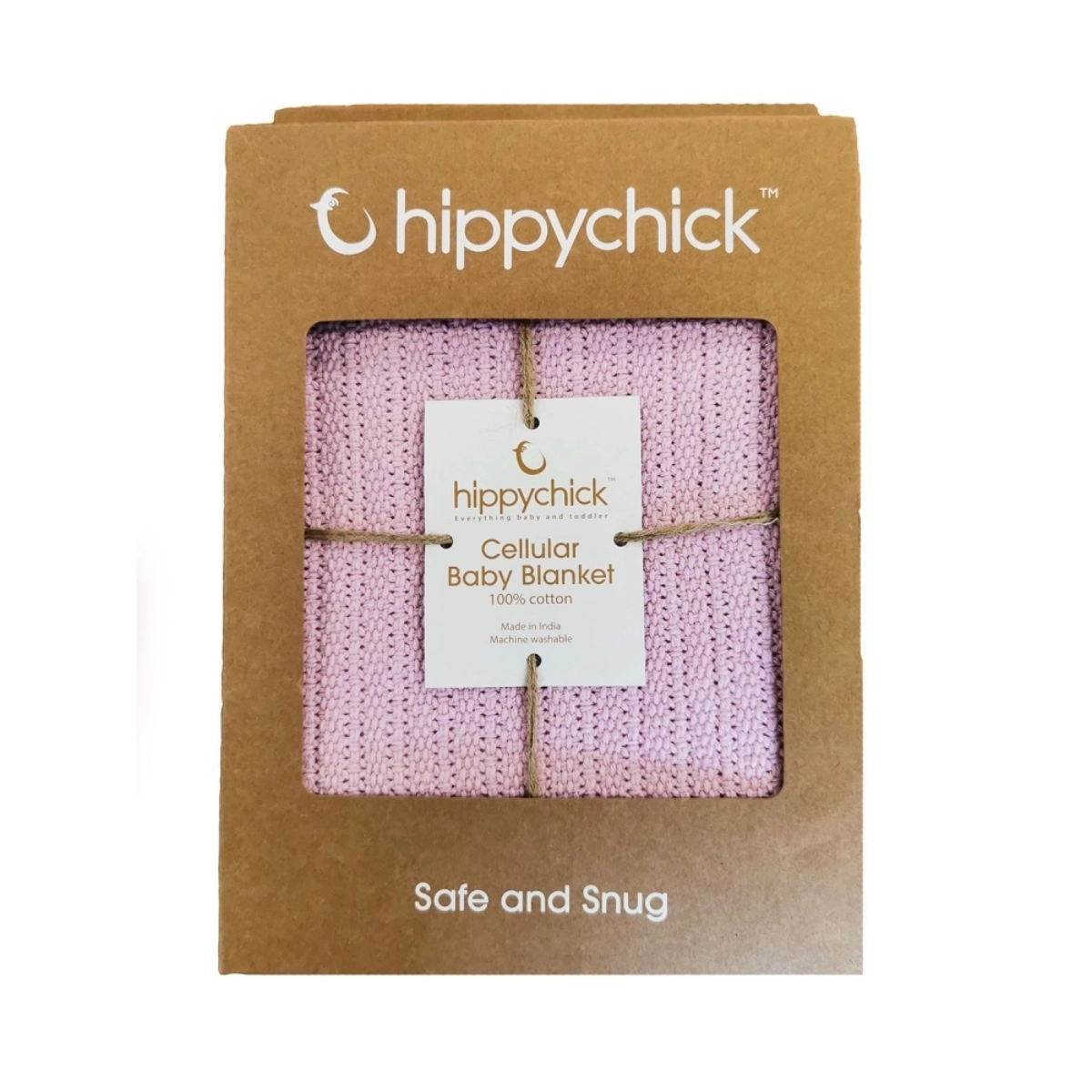 Image of Hippychick Cellular Baby Blanket-Dusky Pink