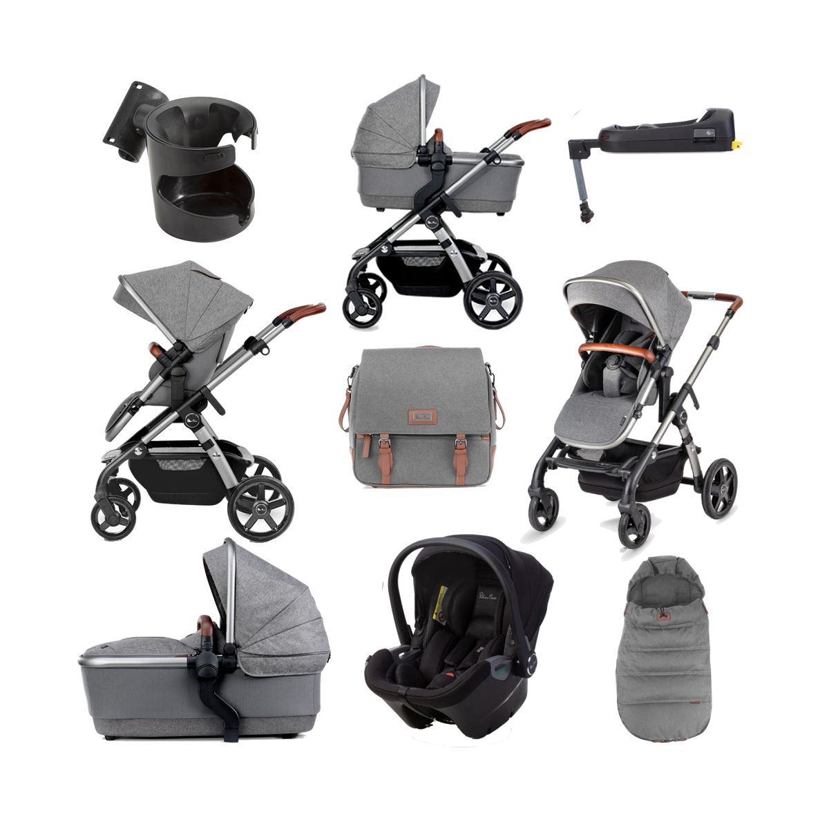 Silver Cross Wave Complete Baby 10 Piece Travel System Bundle