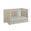 Babymore Veni Cot Bed with Drawer-Oak/White