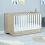 Babymore Veni Cot Bed with Drawer-White/Oak