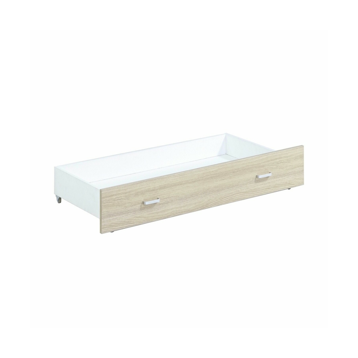 Babymore Veni Cot Bed with DrawerWhite/Oak