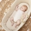 The Little Green Sheep Natural Knitted Moses Basket and Stand Bundle-Linen
