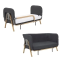 Tutti Bambini Cozee XL Junior Bed & Sofa Expansion Pack-Oak/Liquorice