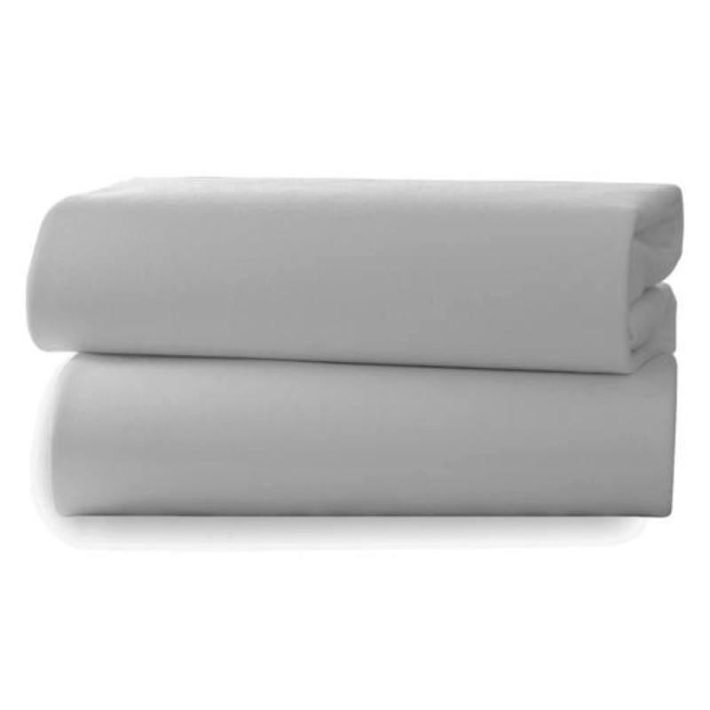 Clair De Lune Pack of 2 Fitted Cot Sheets-Grey