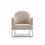 Obaby Round Back Rocking Chair-White with Oatmeal Cushions