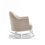 Obaby Round Back Rocking Chair-White with Oatmeal Cushions