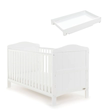 Obaby Whitby Cot Bed & Cot Top Changer-White