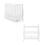 Obaby Stamford Sleigh SPACE SAVER 2 Piece Furniture Room Set-White Wash