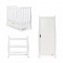 Obaby Stamford Sleigh SPACE SAVER 3 Piece Furniture Room Set-White 