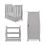 Obaby Stamford Sleigh SPACE SAVER 3 Piece Furniture Room Set-Warm Grey