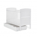 Obaby Grace Mini Cot Bed & Under Drawer-White 