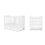 Ickle Bubba Snowdon 4 in 1 Mini 2 Piece Furniture Set-White