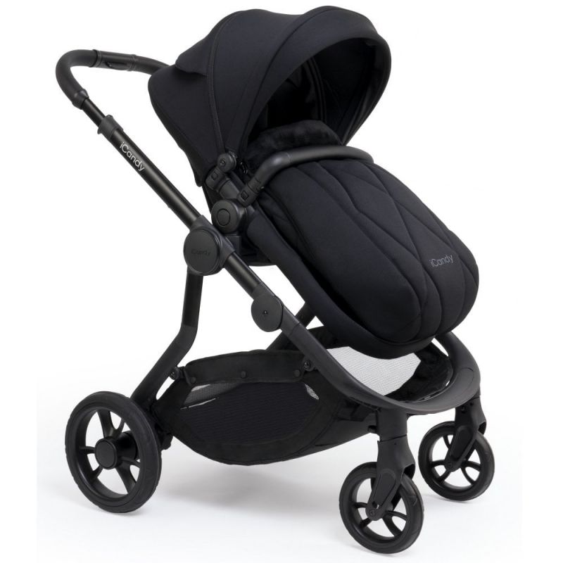 iCandy Orange Pushchair and Carrycot Complete Bundle Black