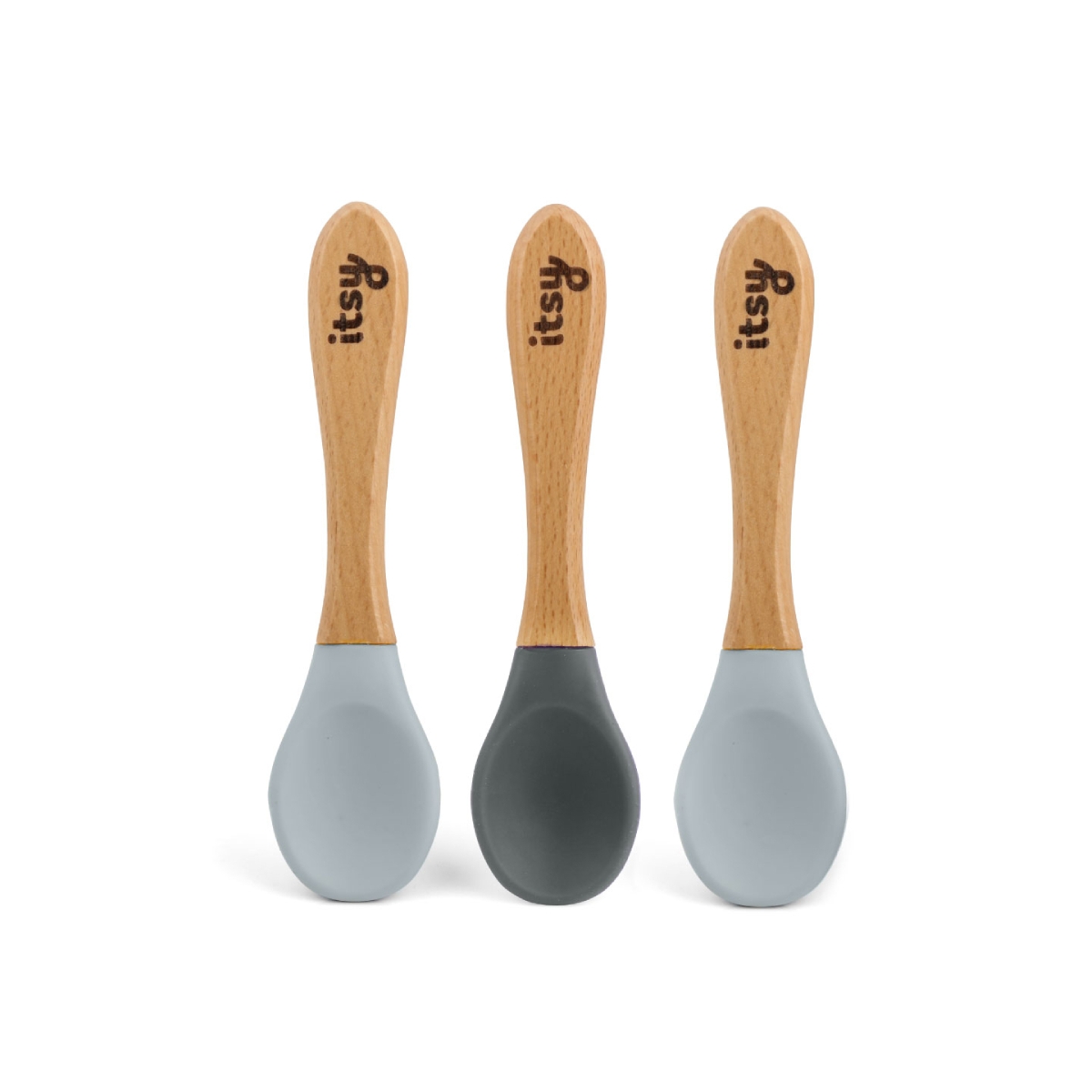 Itsy Spoonz Bamboo/Silicone 3 Pack