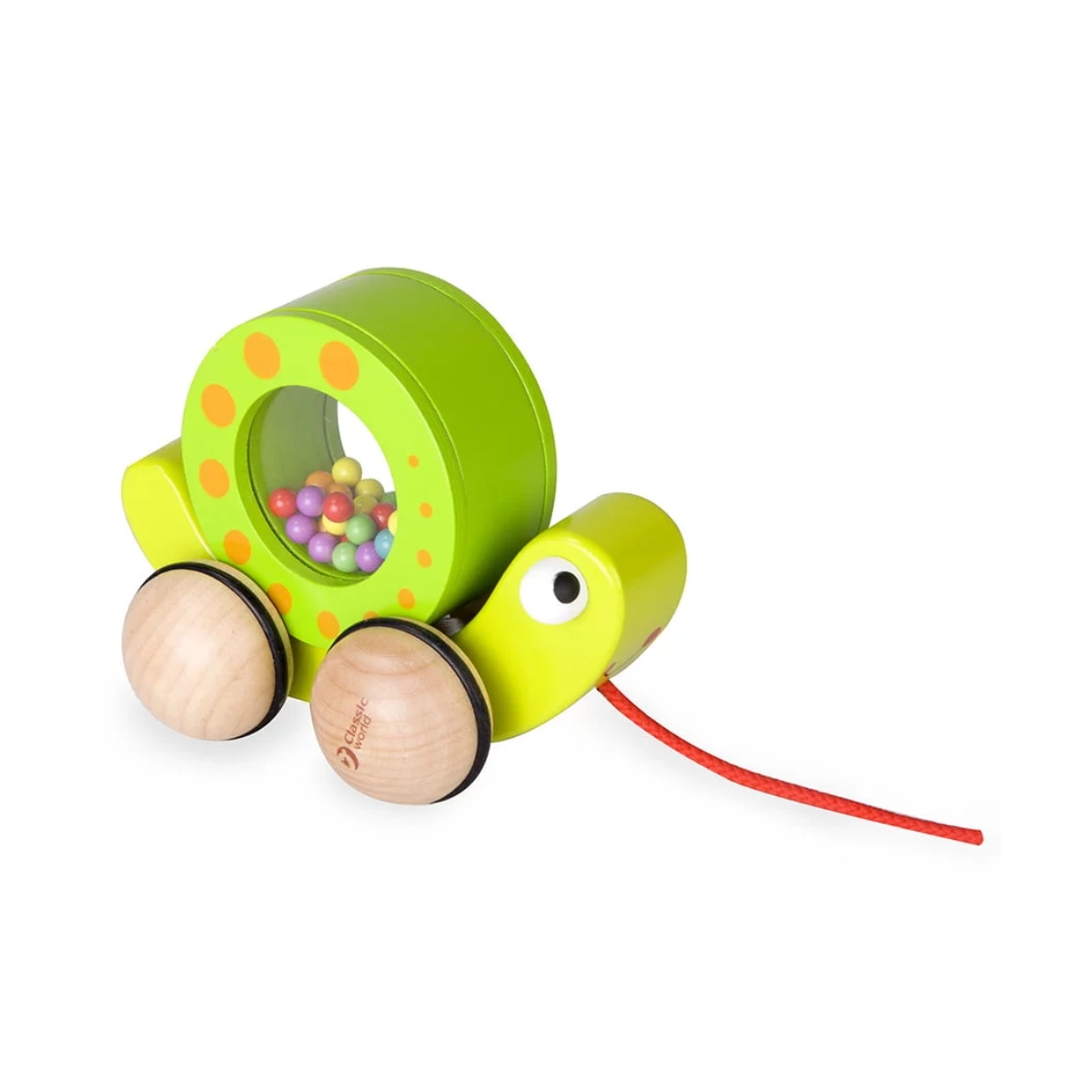 Classic World Rolling Snail Pull Toy And Rattle