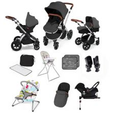 Ickle Bubba Stomp V3 9pc Newborn Bundle Includes Baby Bouncer & Folding Highchair!