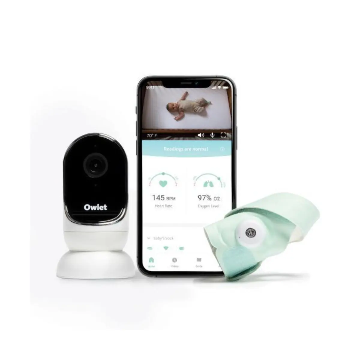 Image of Owlet Monitor Duo / Smart Sock 3 + Cam - Mint